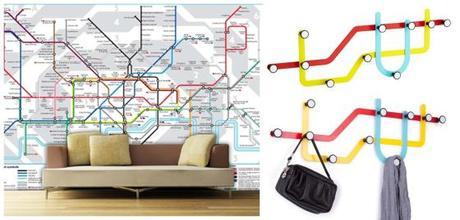 Perchero de pared Subway