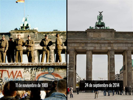 El Muro de Berlín fue destruido el 9 de noviembre de 1.989.