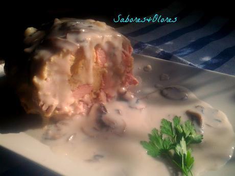 ROLLO DE LOMO A LA ALSACIANA CON SALSA DE CHAMPIÑON......IDEAL PARA NAVIDAD ROLLO DE LOMO A LA ALSACIANA CON SALSA DE CHAMPIÑON......IDEAL PARA NAVIDAD