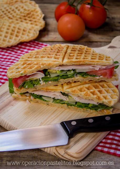 sandwich-gofres-ensalada