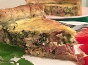 Quiche lechuga jamón masa semillas