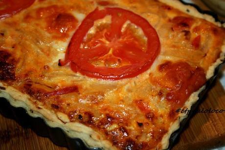 Quiche de tomate, cebolla y queso