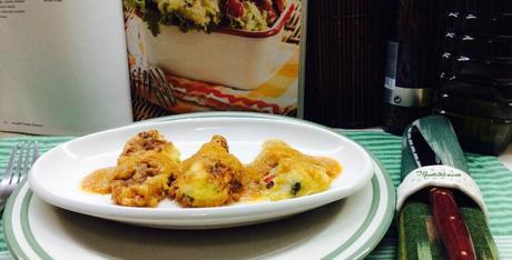 Pimientos rellenos de setas y langostinos