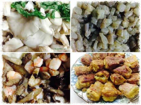 Pimientos rellenos de setas y langostinos Pimientos rellenos con setas y langostinos Elaboración_Fotor