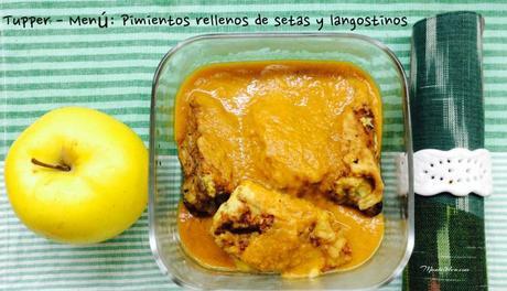 Pimientos rellenos de setas y langostinos Pimientos rellenos de setas y langostinos Tupper Menú