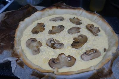 Quiché de champiñones