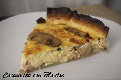 Quiché de champiñones