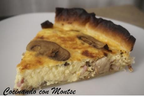 Quiché de champiñones