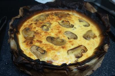 Quiché de champiñones