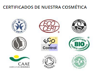 certificados cosmética natural
