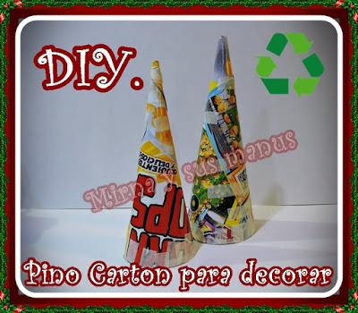 Diy Como hacer un pino  para decorar.. Con una caja de cereal...