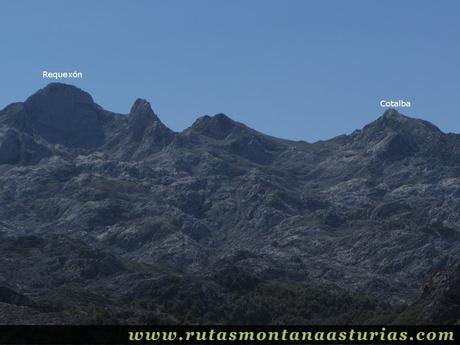 Ruta Lagos de Covadonga PR PNPE-2: Vista del Requexón y Cotalba desde el Mosquital