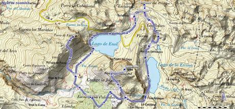 Mapa ruta Lagos de Covadonga PR PNPE-2