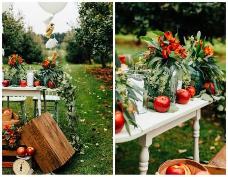 Manzanas para decorar la mesa