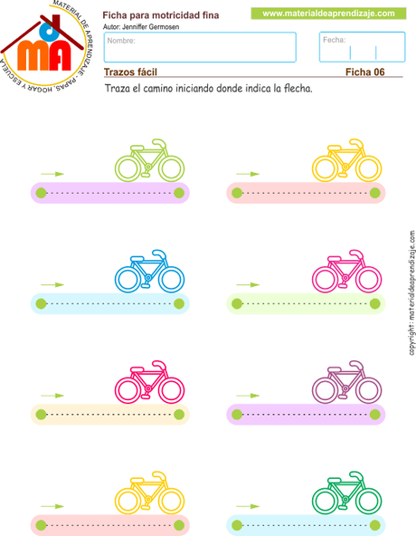 Grafomotricidad: Trazos fácil 06