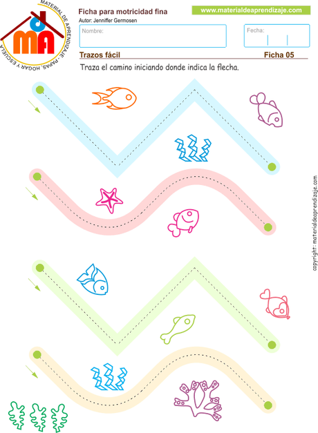 Grafomotricidad: Trazos fácil 05