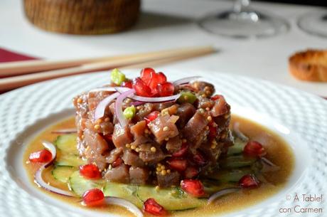 Tartar de Atún a la Mostaza y Granada