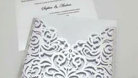 invitación calada para bodas