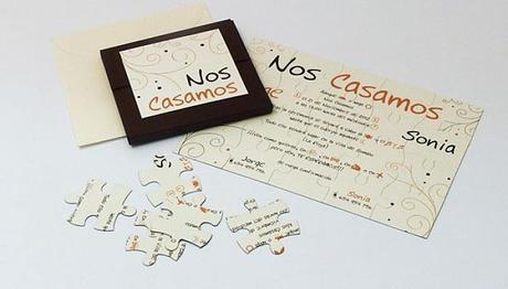 invitacion de bodas en rompecabezas