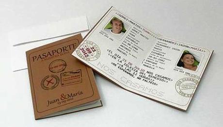 invitacion de bodas tipo pasaporte