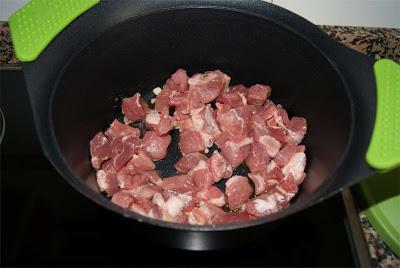 pisto con carne paso 1