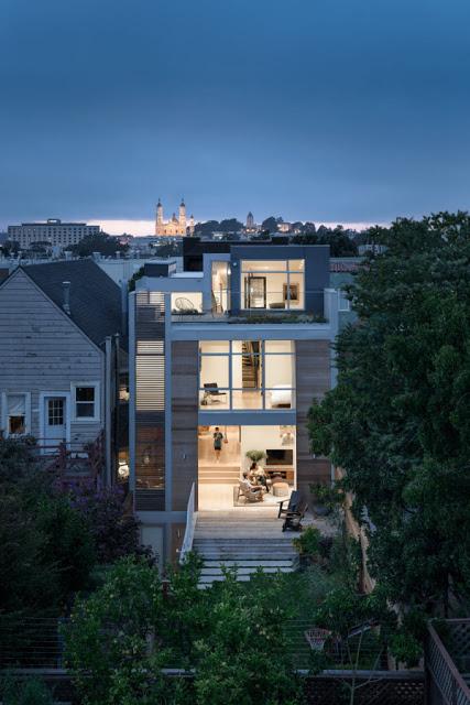 Diseño en 4 plantas en esta vivienda en San Francisco