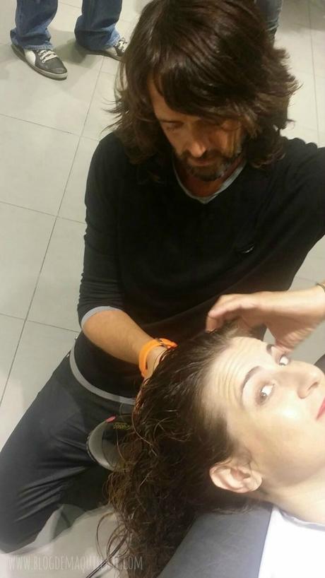 Mucha belleza y diversión en el Cosmetiktrip ¡Pillada en plena sesión de peluquería! (foto de Reishe)