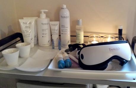 Todo listo para mi tratamiento facial Thalgo con las gafas 