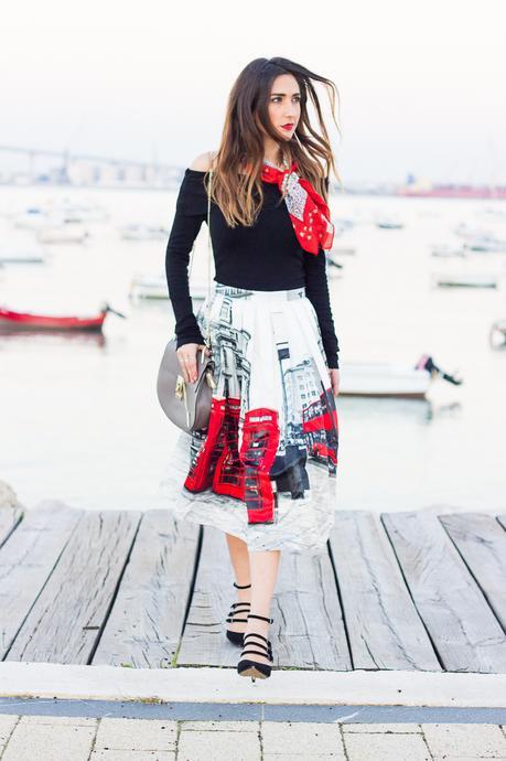 london midi skirt