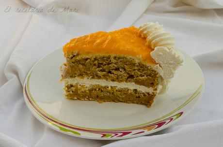 Tarta de calabaza con cuajada de naranja 2
