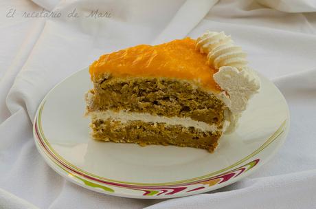 Tarta de calabaza con cuajada de naranja 2