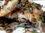 Filete pargo aceitunas almendras pescado Dentice impanato olive mandorle