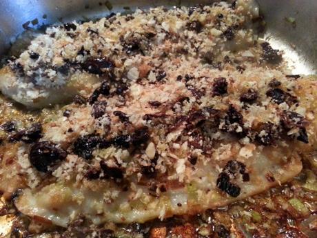 Filete de pargo con aceitunas y almendras – Filete de pescado con aceitunas y almendras – Dentice impanato con olive e mandorle pargoempanado3