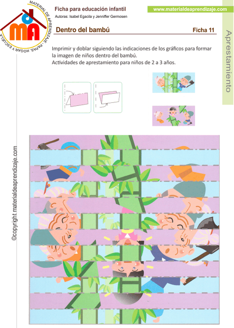 Dentro del bambú: Actividades para doblar de 2 a 3 años