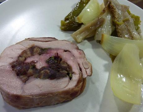 Pierna de cordero rellena con escalivada