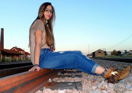 Vaqueros boyfriend y maxi camiseta