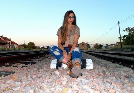 Vaqueros boyfriend y maxi camiseta