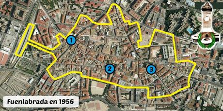 Esquema de los limites de Fuelabrada en 1956