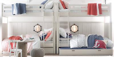 Dormitorios Multiples Infantiles en Estilo Rustico