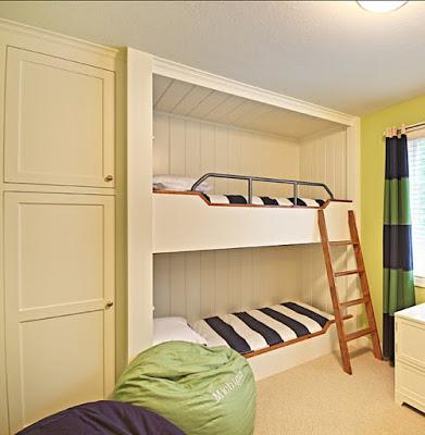 Dormitorios Multiples Infantiles en Estilo Rustico