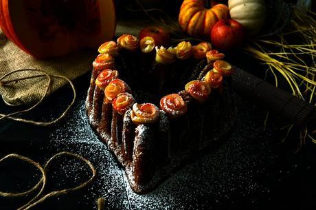 Bundt cake de calabaza y manzana sin lácteos