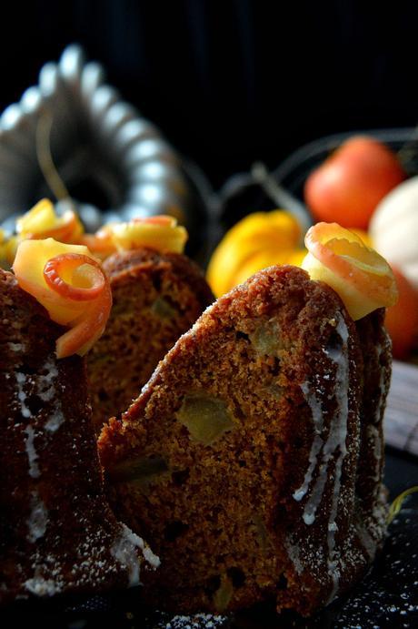 Bundt cake de calabaza y manzana sin lácteos