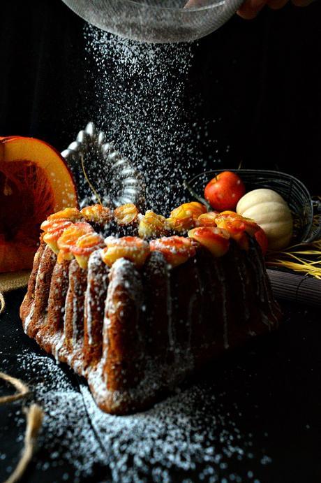 Bundt cake de calabaza y manzana sin lácteos