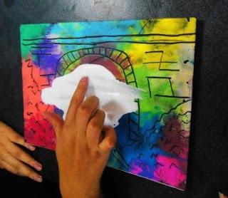 Esgrafiado con plastilina