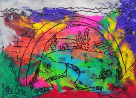 Esgrafiado con plastilina