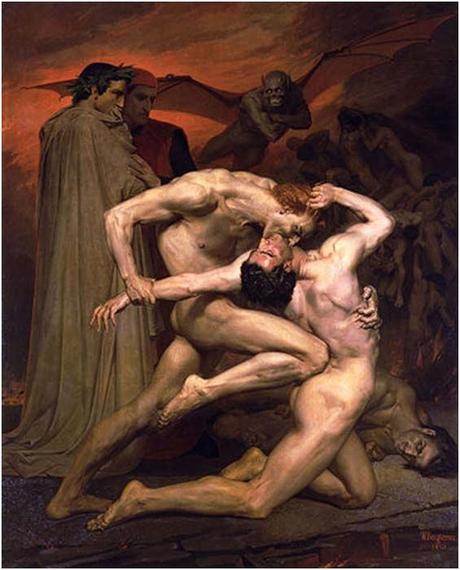 Dante and Virgil in Hell, Bouguereau 1850 