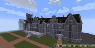 Réplica Minecraft, del Palacio de La Magdalena, Santander, España.