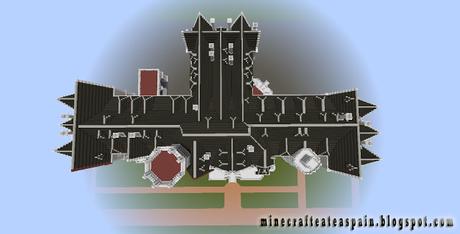 Réplica Minecraft, del Palacio de La Magdalena, Santander, España.