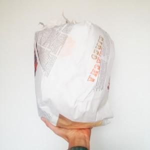 Paquete de basura casi cero