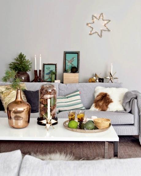 Decoración nórdica de Navidad en verde